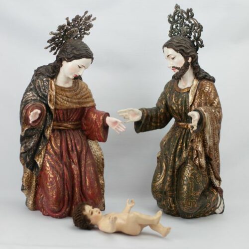 Nacimiento Belén Natividad de madera tallada